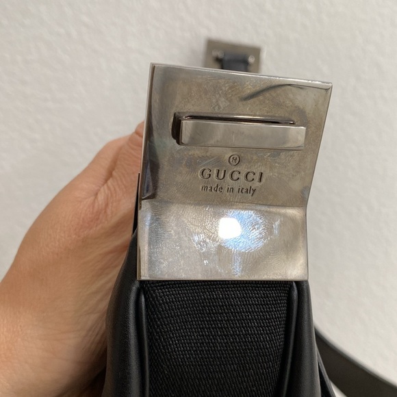 GUCCI Vintage All Leather Shoulder Bag 💯 Authentic “With “G” Clasps EUC - Picture 7 of 17